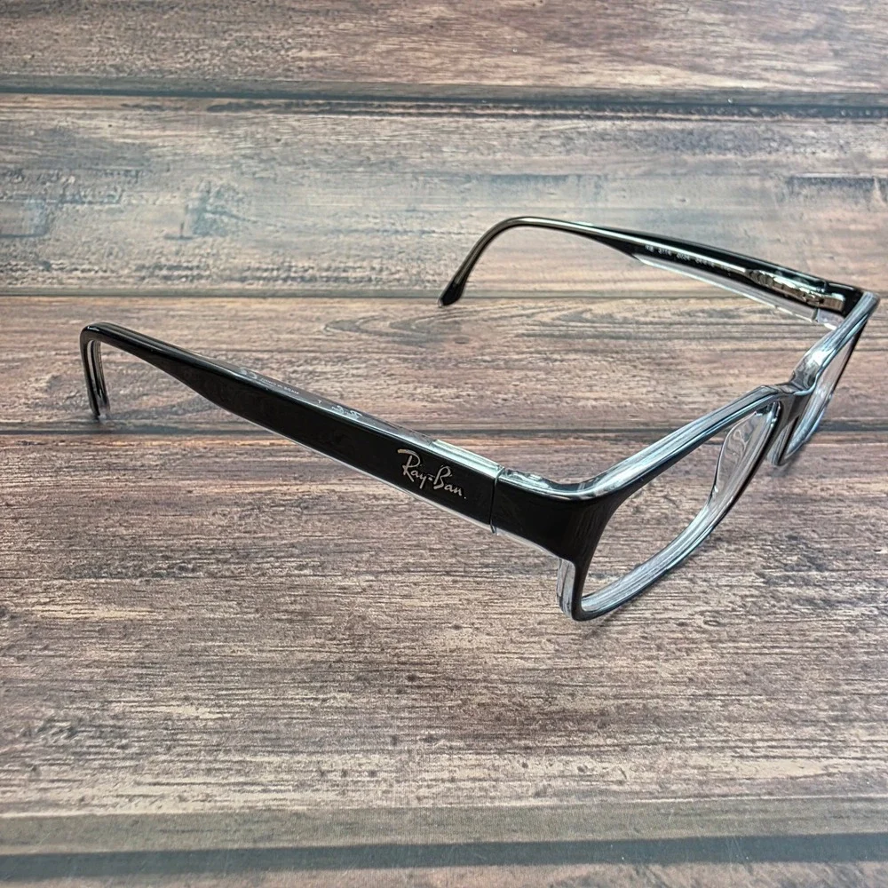 Ray-Ban RB 5114 2034 Black Clear Rectangular Eyeglass Frames 54-16-140